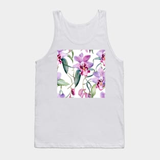 Watercolor Orchid Pattern 24 Tank Top